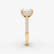 Emerald Cut - Royal Pave Ring - 14 K Gold